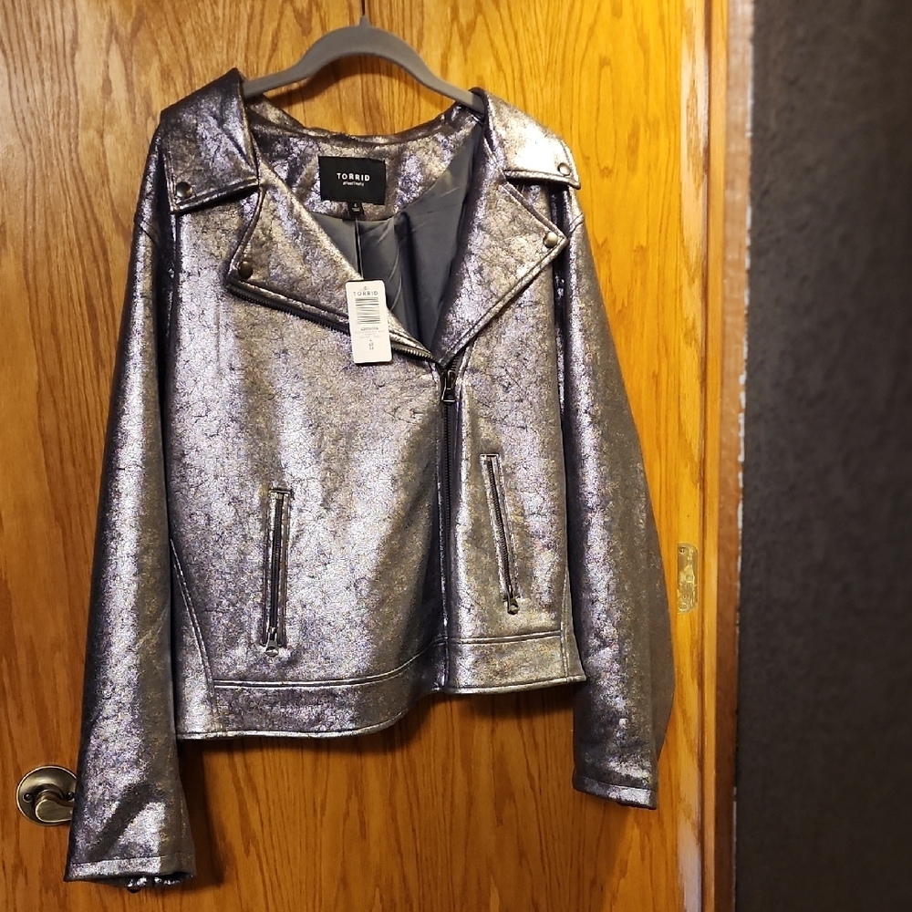 Torrid Silver Metallic Women's Jacket